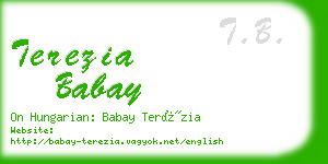 terezia babay business card